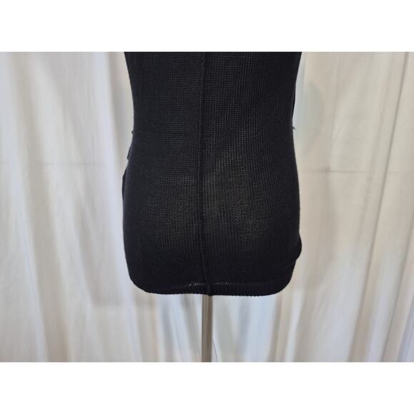 Brochu Walker Black Ribbed Sleeveless Cotton Blend Top Small - Picture 10 of 11